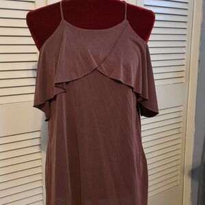 Moa Moa Deep Mauve Open Shoulder Top